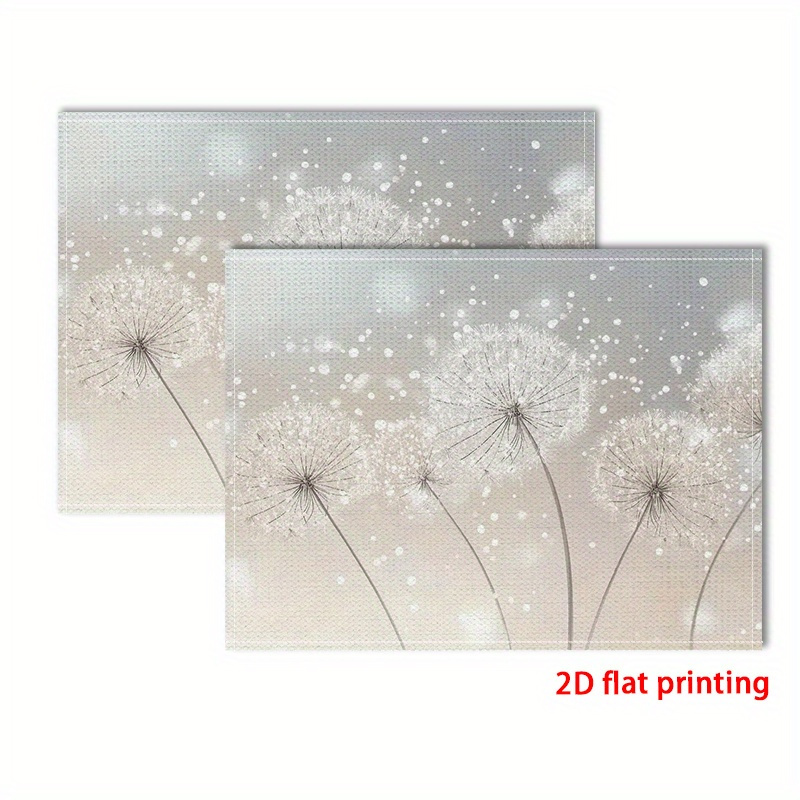 Dandelion Seed Placemats For Kitchen And Outdoor Dining Sets_voghion.com