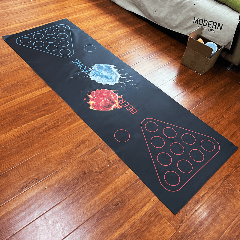 Image of Classic Beer Party Board Game, Table Tennis Pitching Game Wallpaper With , Water, And Fire Patterns, Suitable For Family Gatherings, Company Team Building, Holiday Events, Etc.