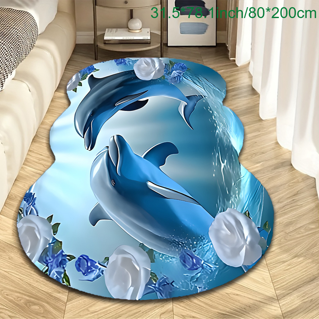 TEMU 1pc Of Carpet Featuring A Ocean , Lightweight And Comfortable, Non-slip And Machine Washable, Suitable For Indoor Use/rooms, For All : Spring,
