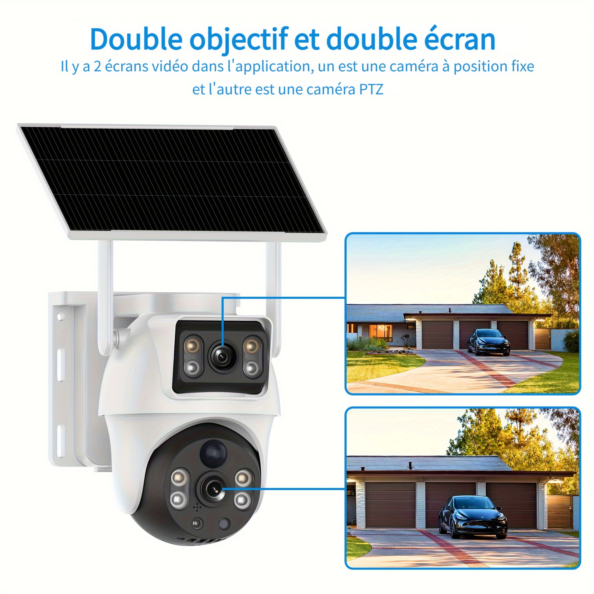 2 caméras solaires 8MP - 2 objectifs – Image 3