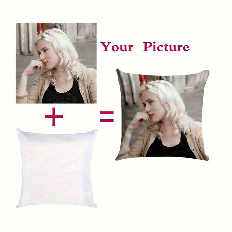 E-shop 1 Stück, Personalisiertes Foto-Kissenbezug mit individuellem Design, Kurzflor-Material in verschiedenen Größen beidseitig bedruckt. Geeignet für