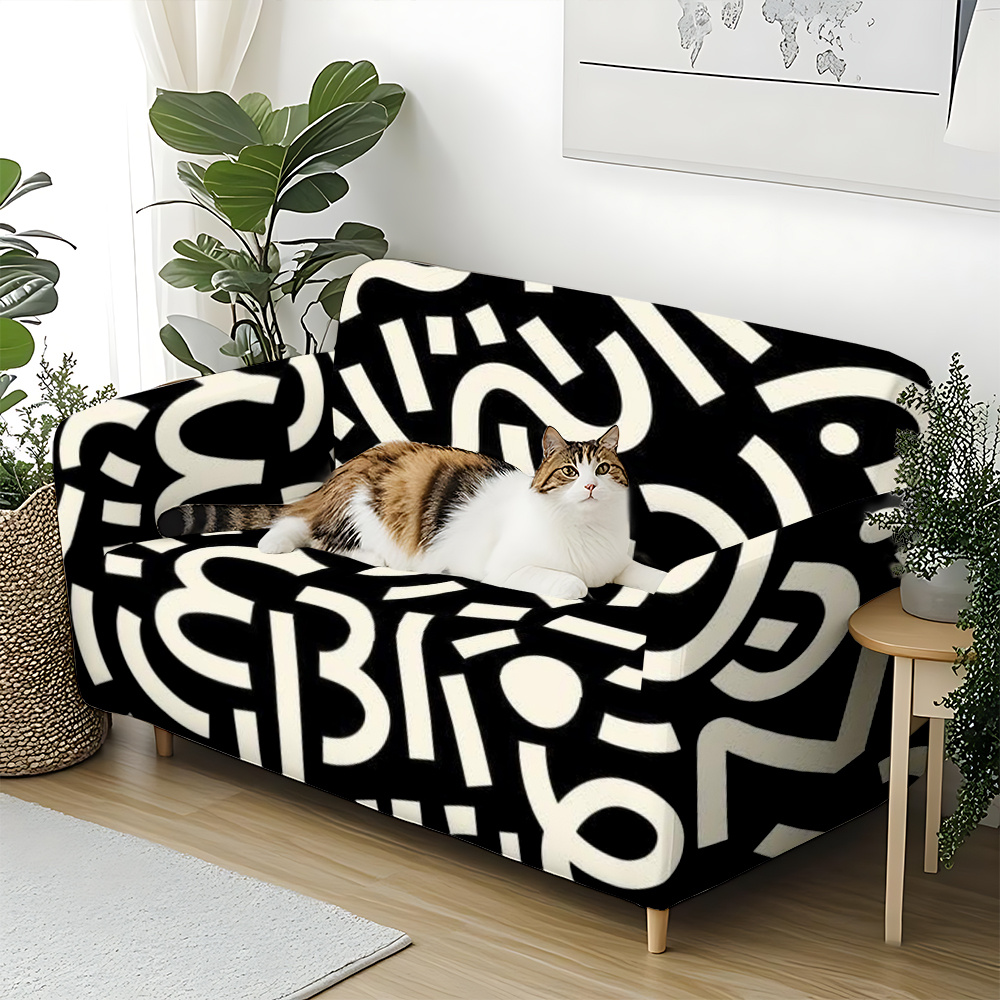 TEMU Copridivano 1 pz con stampa astratta minimalista, Copridivano, Copertura per mobili, Copriletto copridivano per decorazione casa per camera da