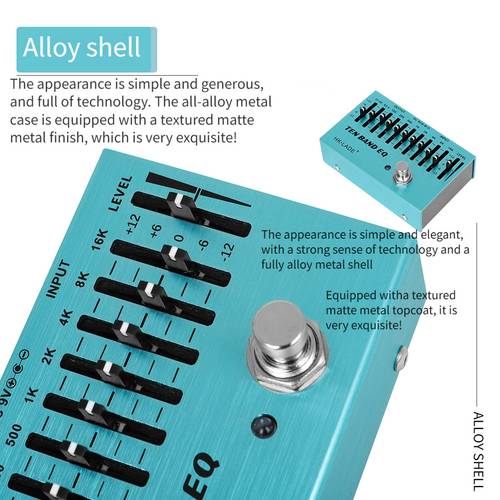 hk sa 01 eq guitar effects pedal equalizer with tone shaping adjustable frequency controls hardwired power battery free for electric guitars live performances studio recording