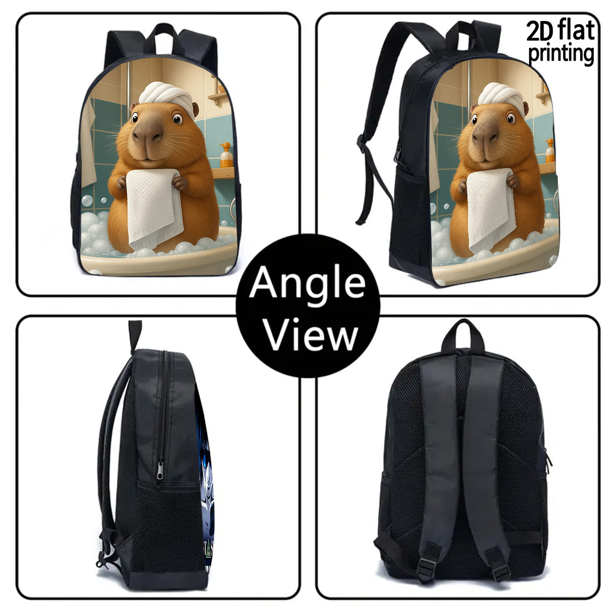3pcs Backpack, Crossbody Bag & Pencil Case Bundle - Lightweight Outdoor School & Travel Set with Adjustable Straps, Compatible for //Students - Polyester Bookmarks the (Ideal /Holiday Gift), for Teenager