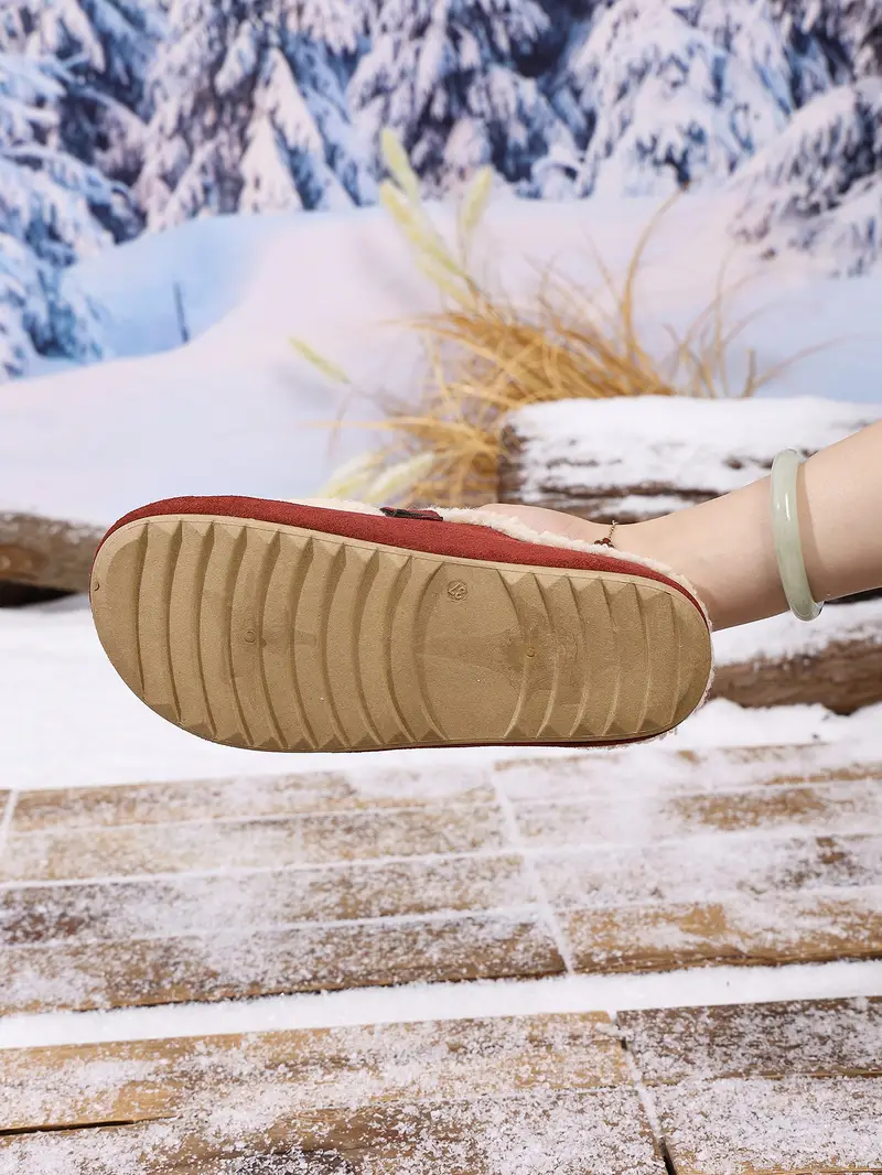 womens plush slip on slippers soft plush indoor house shoes with arch support cushioned insole faux fur lining pvc sole cozy winter slippers for or casual wear plus size in black white slip resistant comfortable lounge footwear adjustable slippers for women womens slippers with arch support cute home slippers house slippers close tow soft slippers for women eva Product details 19