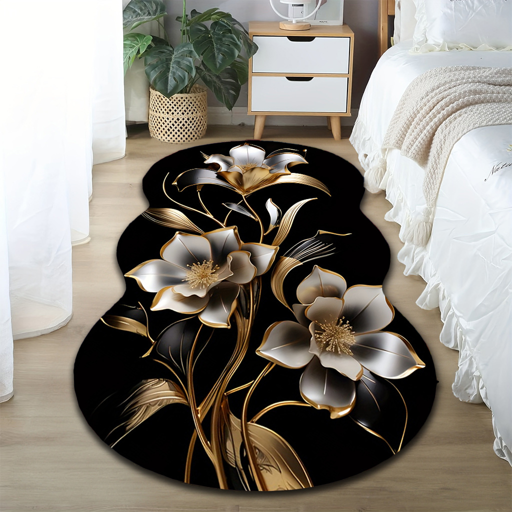 TEMU 1pc Of Velvet Carpet, Luxurious Metallic , Durable And Comfortable, Non-slip And Machine Washable, Suitable For Indoor/room Use, For All :