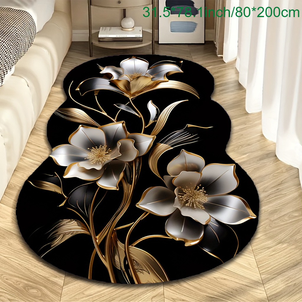 TEMU 1pc Of Velvet Carpet, Luxurious Metallic , Durable And Comfortable, Non-slip And Machine Washable, Suitable For Indoor/room Use, For All :