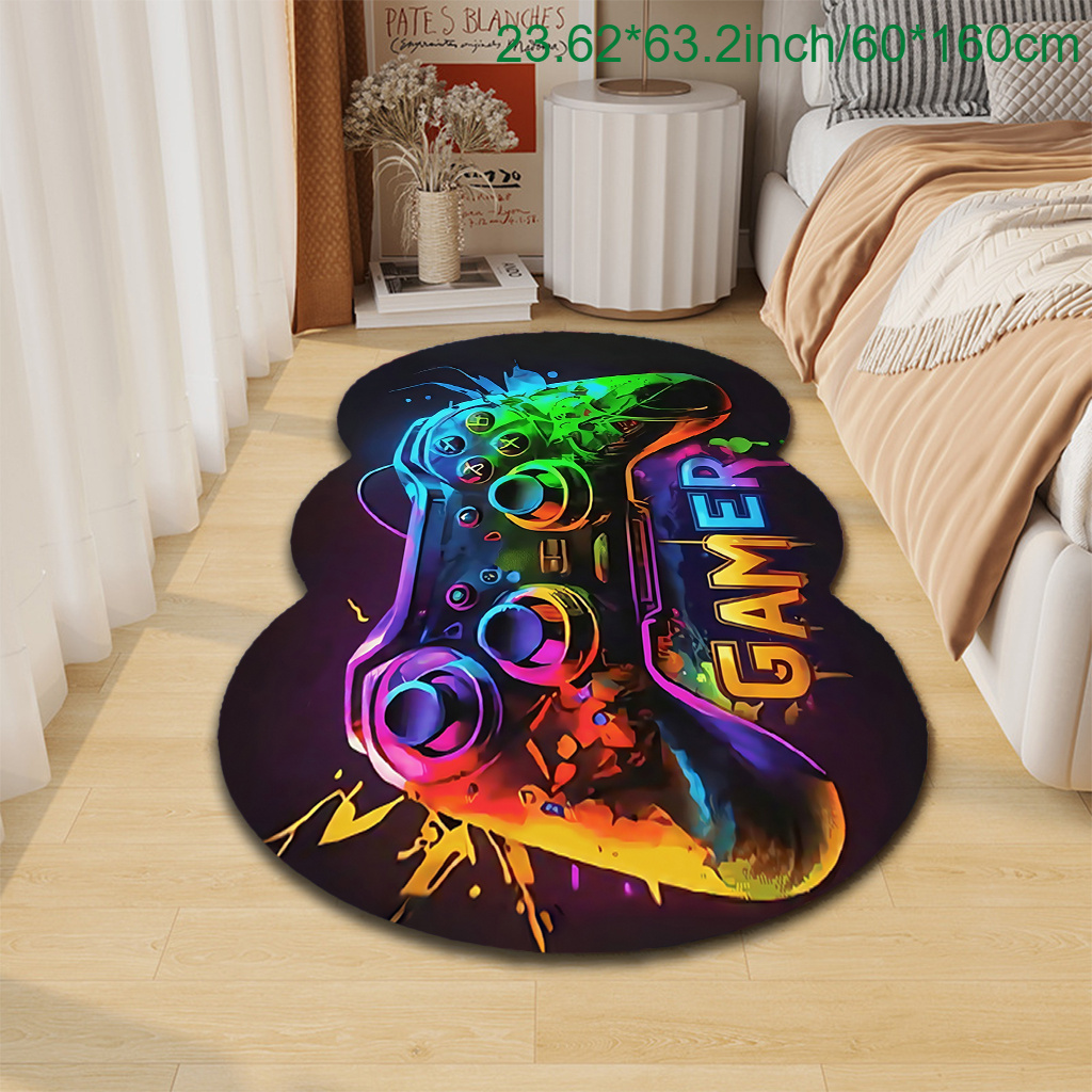 TEMU 1pc Velvet Rug, Trendy Cool Rug, Durable And Comfortable Rug, Non-slip And Machine Washable, Suitable For Indoor/room Use, For Spring, Summer,