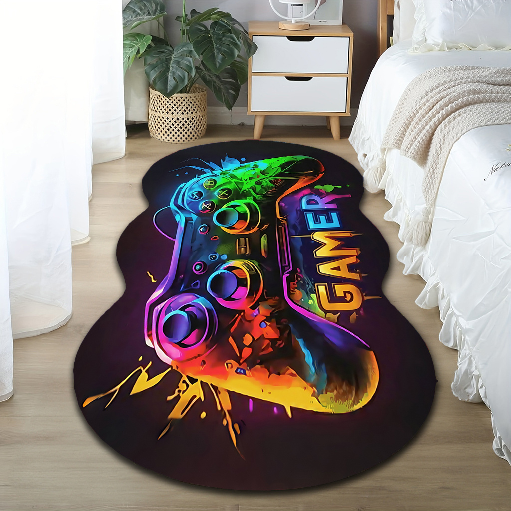 TEMU 1pc Velvet Rug, Trendy Cool Rug, Durable And Comfortable Rug, Non-slip And Machine Washable, Suitable For Indoor/room Use, For Spring, Summer,