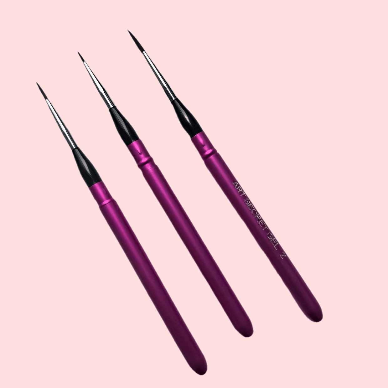 E-shop Ein Set aus 3 Detail-Nailart-Pinseln - Professionelle Präzisions-Eyeliner-Pinsel für 3D-Nailart, , Detailverarbeitung, geeignet für Nailart,