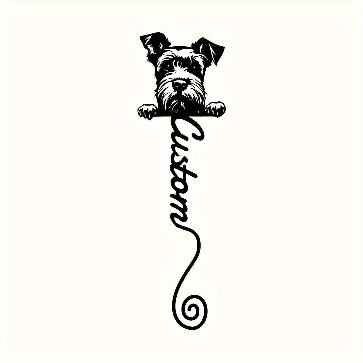 TEMU A Personalized Mini Schnauzer Bookmark - Featuring A Cute , This High-quality Black Bookmark Customized With A Name And Logo, Making It For Book