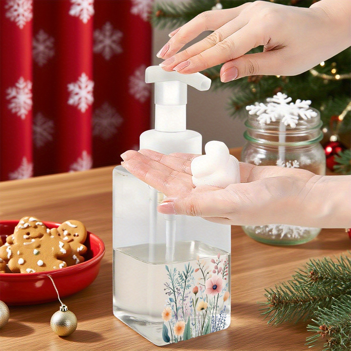 TEMU 1pc A 450ml (15oz) Foam Pump Dispenser, Suitable For Hand Soap, Shampoo, Shower Gel, And More. An Ideal Household Accessory, Excellent For