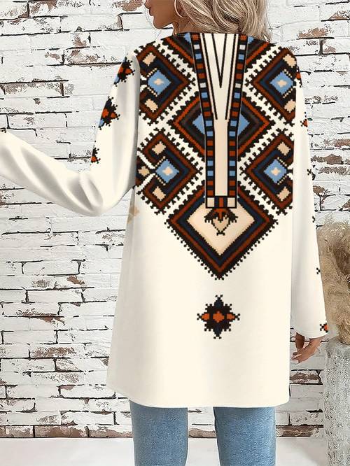 floral pattern bizarre color colorful all over elegant print lightweight open front jacket womens clothing casual jacket 739