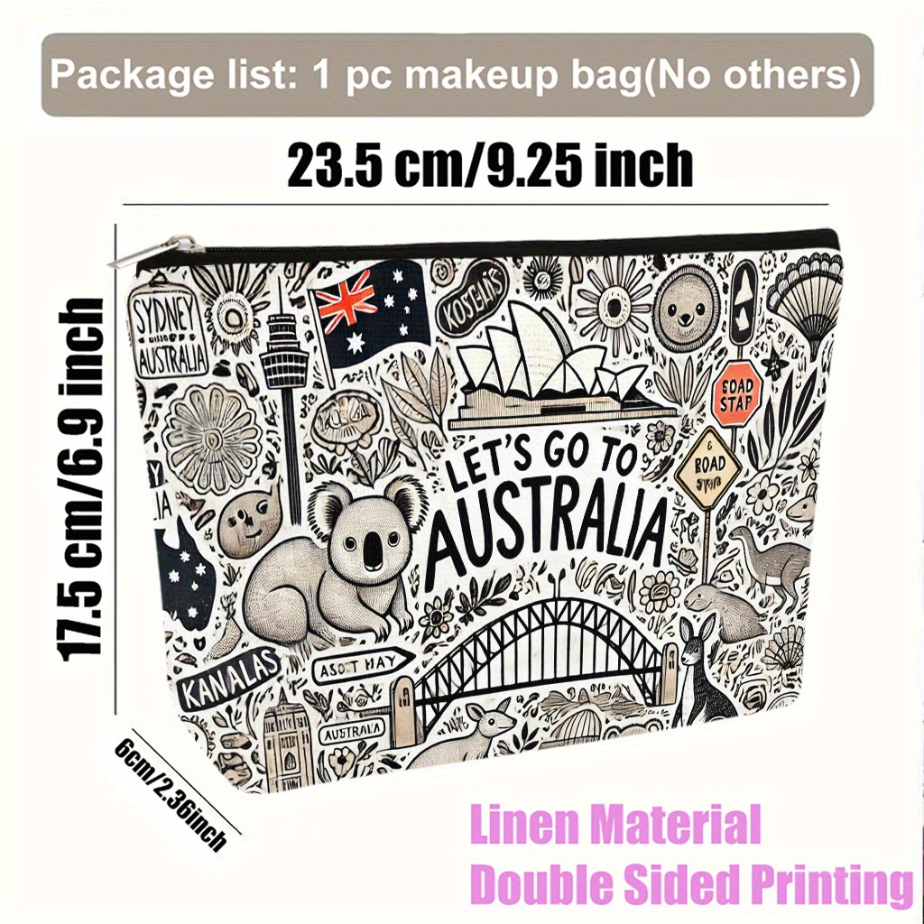TEMU 1 Makeup Bag, An Travel Makeup Bag From Australia, Used As , Toiletry Bag, Pencil Case, Or Gift Bag. It's A For Mothers, Daughters, , And