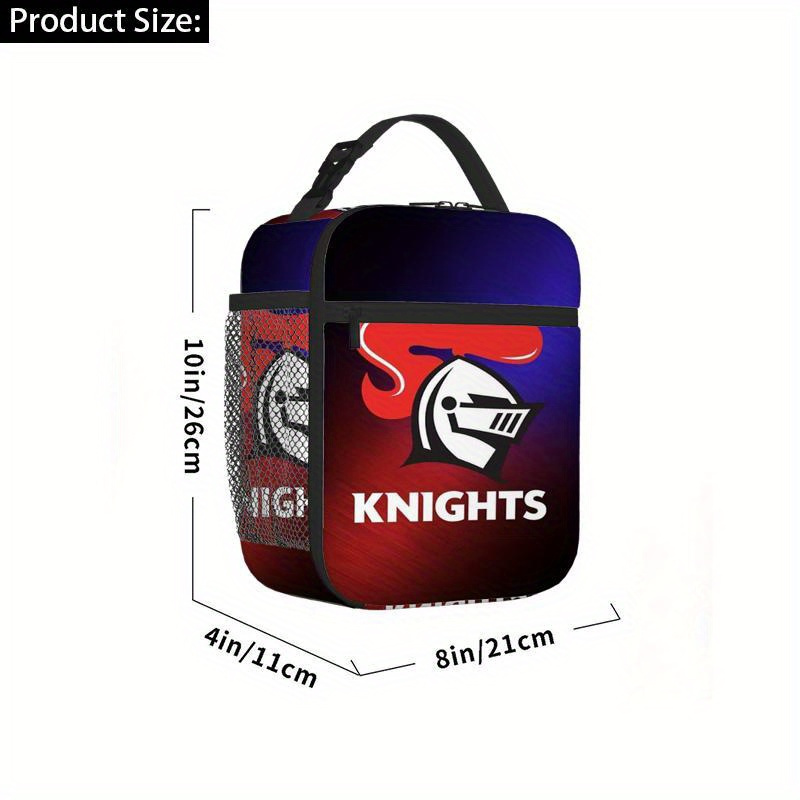 TEMU 1pc Knights Thermal Insulated Thermal Bag With Medieval Knight Design (red/black/purple) - Non-food Contact Thermal Insulation For Hot/, Thermal