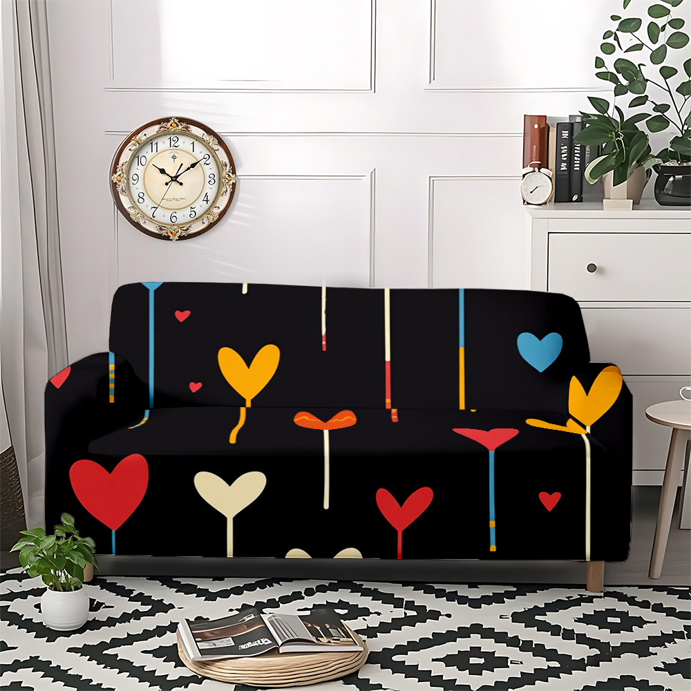 TEMU Copridivano 1 pz e con stampa a forma di cuore, copridivano, copertura per mobili, copriletto copridivano per decorazione per camera da letto e