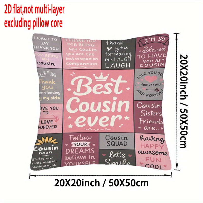 TEMU 2d Flat Print Pillow Cover Day Double Sided Printing Throw Pillow Cases 18x18 Inch (45x45cm)/20x20 Inch (50x50cm) Words Of Gratitude And For