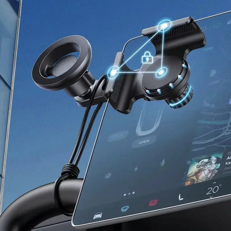 автомобільний тримач для телефону, регульовані багатокутне обертання та нахилкампліфіковано підходить до центральної панера приладів tesla і y з магнійним елементом у комплекті 4