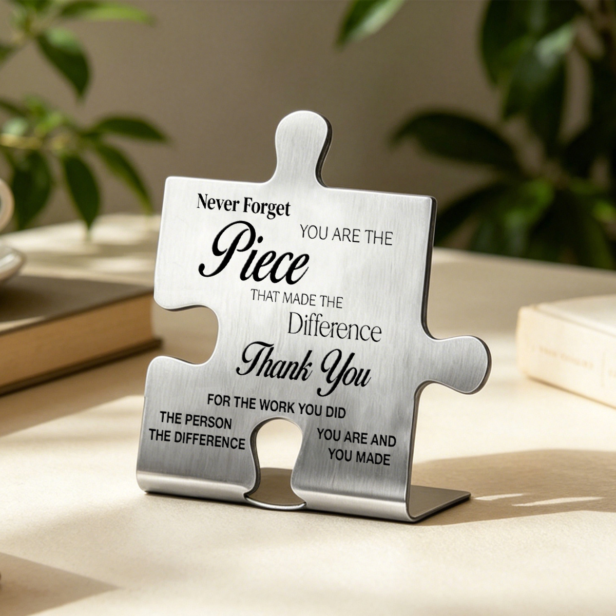 TEMU 1pc "you Are That Made " Metal Puzzle Sign, Inspirational Desk Decor, Thank You Gift For Coworkers, Team & Colleagues, Office & Home Plaque