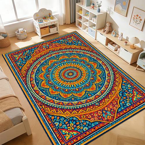 2d flat printing decor carpet classroom carpet crawling mat suitable for bedrooms nurseries playrooms living rooms a gift for boys girls and children easy to clean and machine washable in multiple sizes