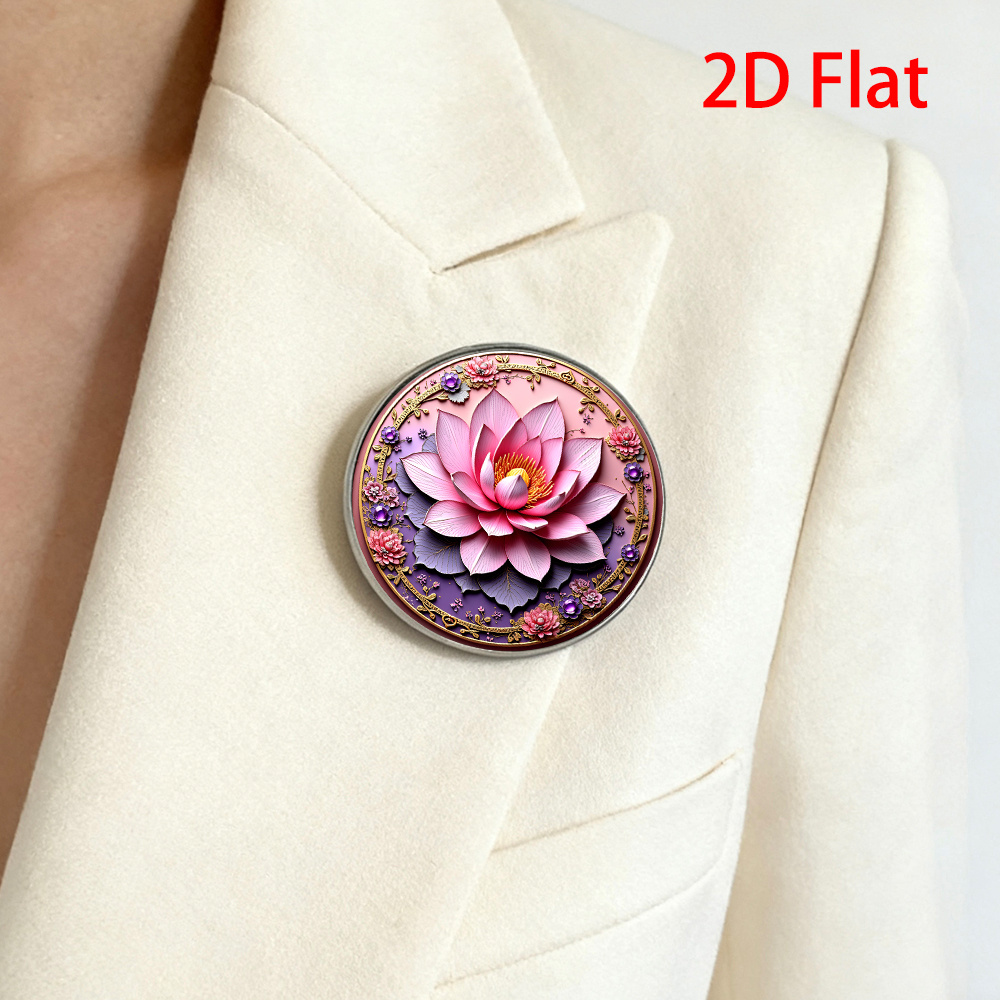 Traditional Chinese Style Lotus Theme Brooch