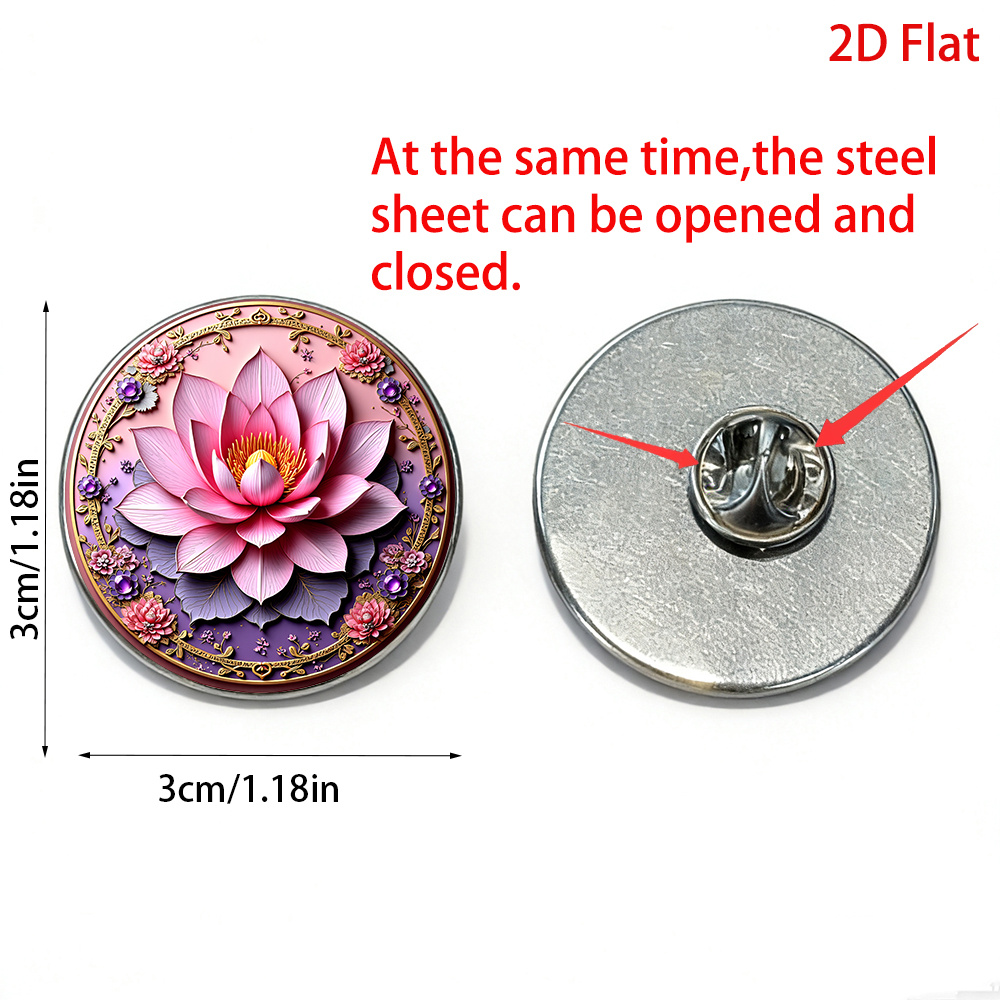 Traditional Chinese Style Lotus Theme Brooch