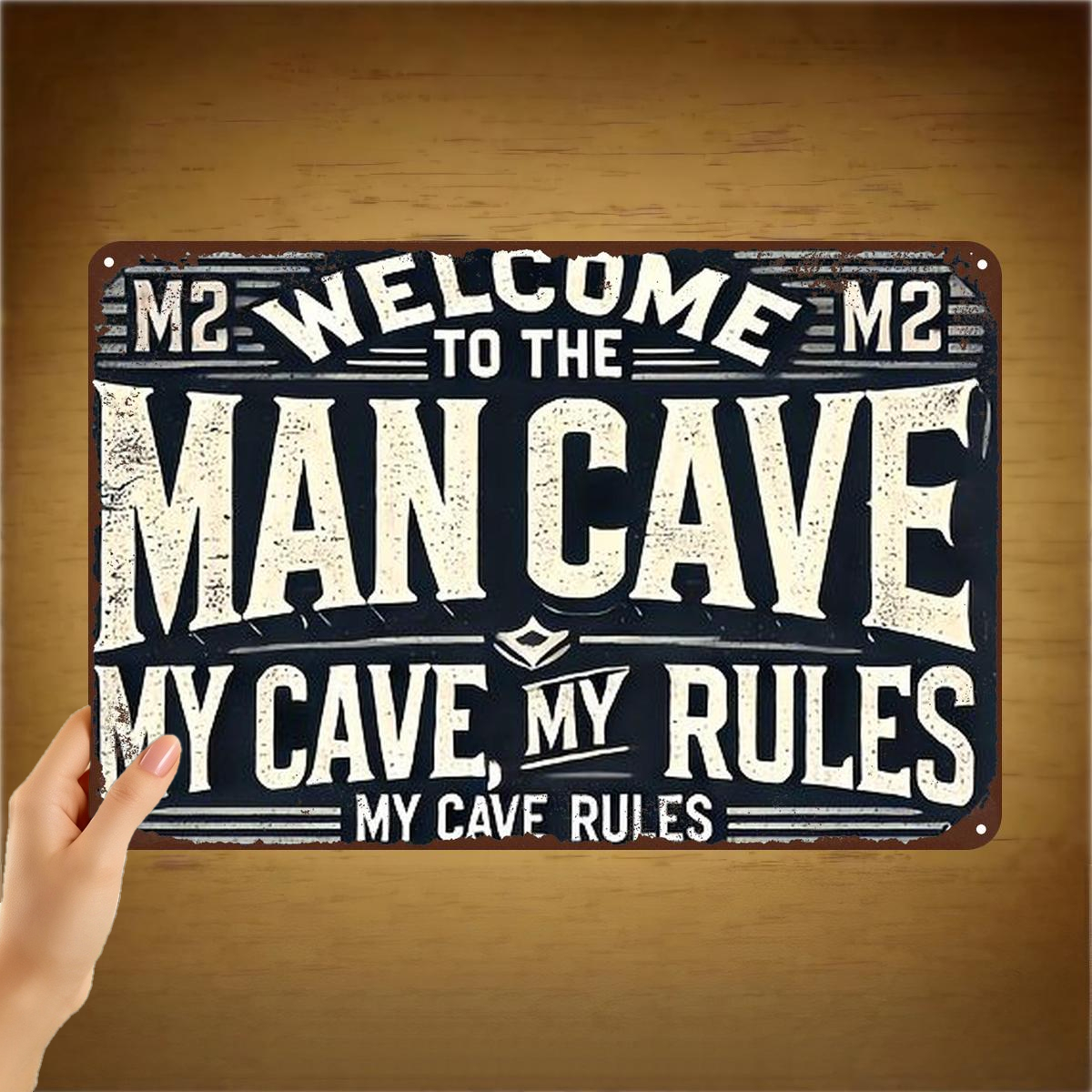 TEMU 2d Flat 1pc, "welcome To - , : Vintage Sign For Garage Or Game Room Decor" 8Ã12 Inch