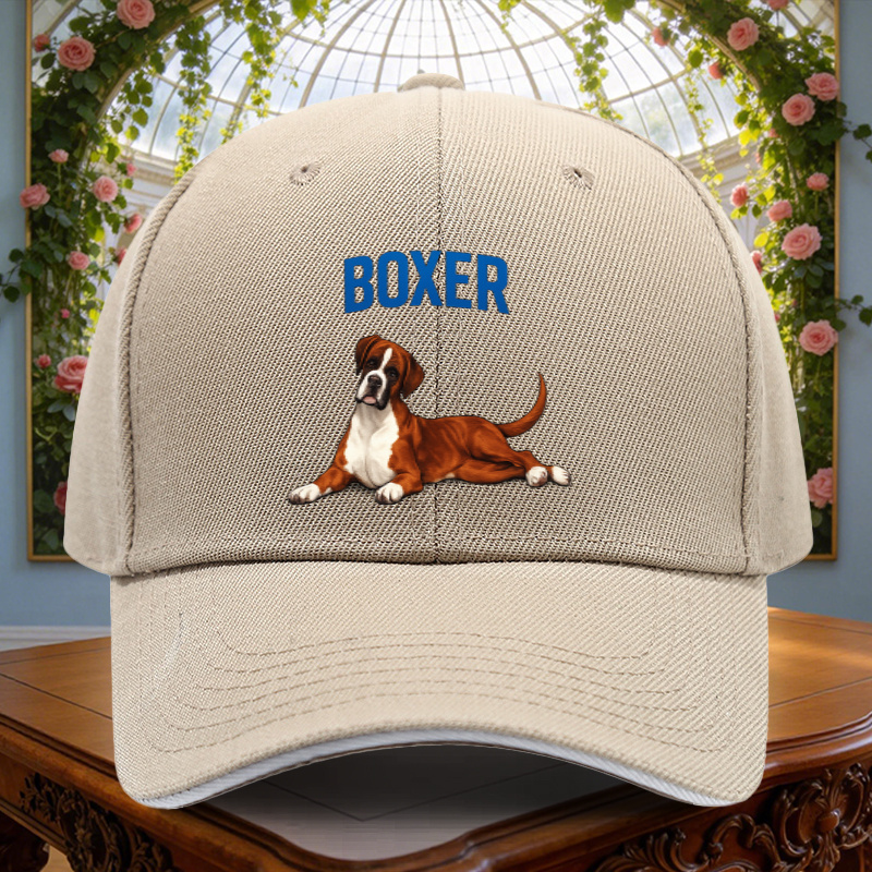TEMU 1 Adjustable Sandwich Cap With A Boxer Dog Print Pattern, Unisex Outdoor Sports Style, An Ideal Gift For Hiking, Camping, And Fishing, A Gym