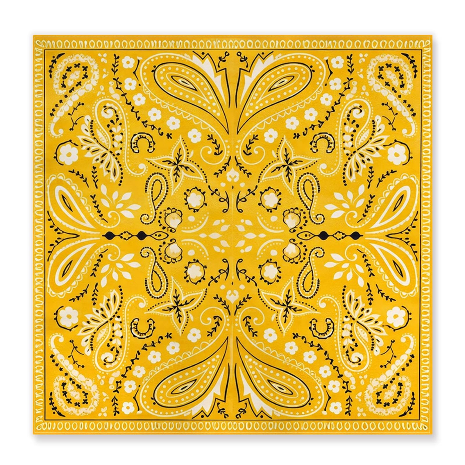 TEMU 1pc 2d Printed Headscarf, 50x50cm, Retro Paisley Pattern With " " Slogan Scarf, Lightweight & , Vibrant Colorful Fashionable Designs, Elegant