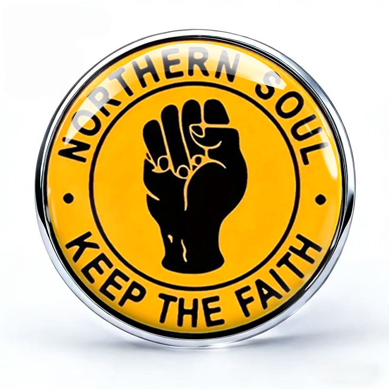 TEMU 1pc 2d Flat Badge Keep The Faith Enamel Suitable For Backpack Jacket Hat Collar Fashion Accessory Music Enthusiast Soul Fan Collector Gift