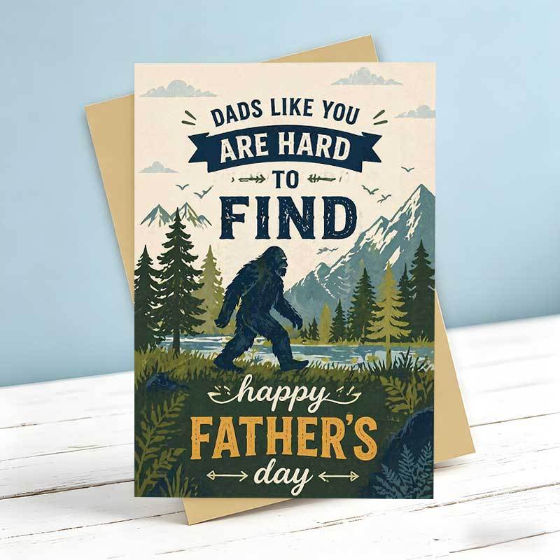 TEMU 1 Greeting Card + 1 Envelope Fathers Day Greeting Card, Walking In Landscape Dads Are , Suitable For Father, Fathers Day Vintage Artistic Style