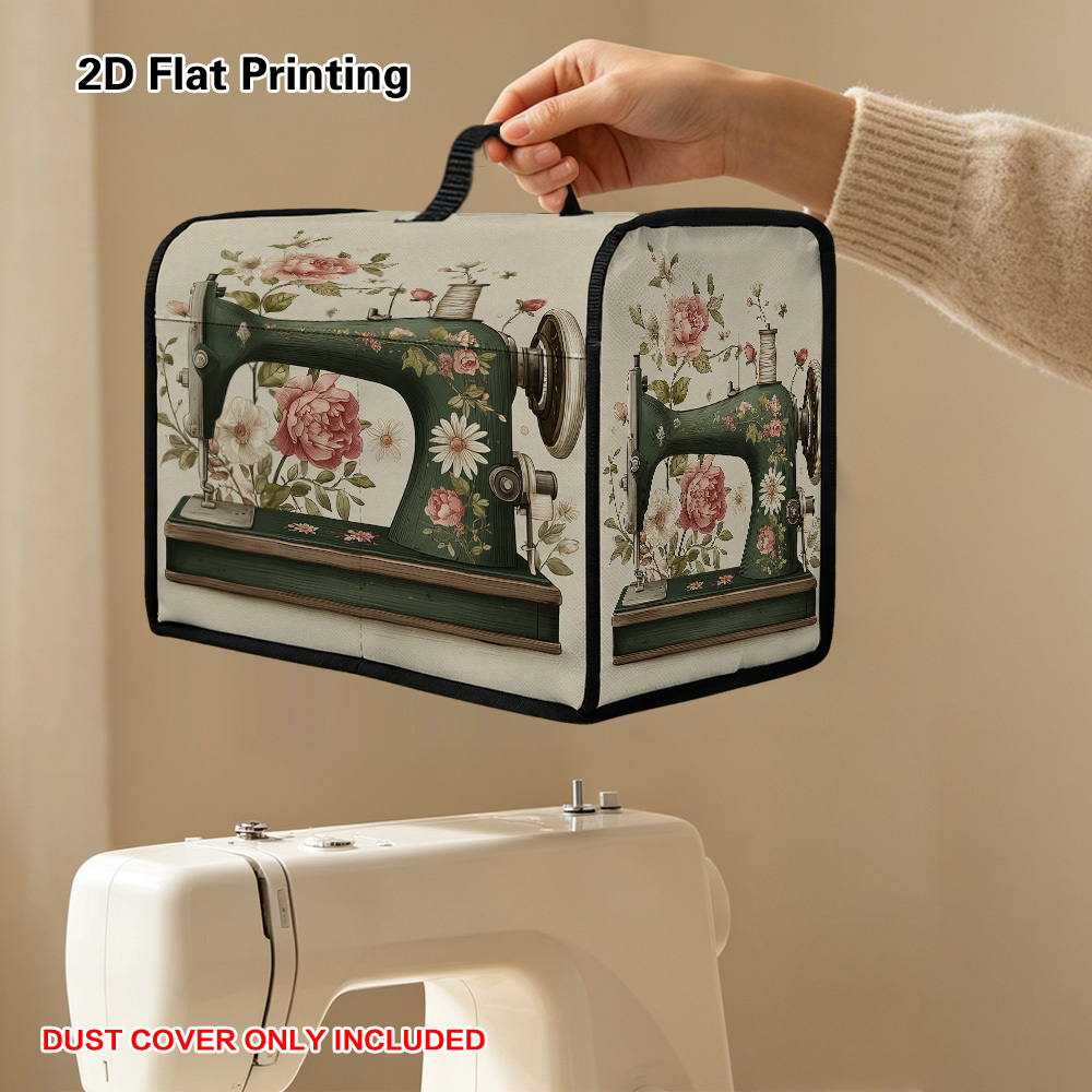 1pc vintage sewing machine dust cover with   suitable for machine storage durable protective case with closure easy   for craft room fits most sewing machines   included 2d flat sewing storage