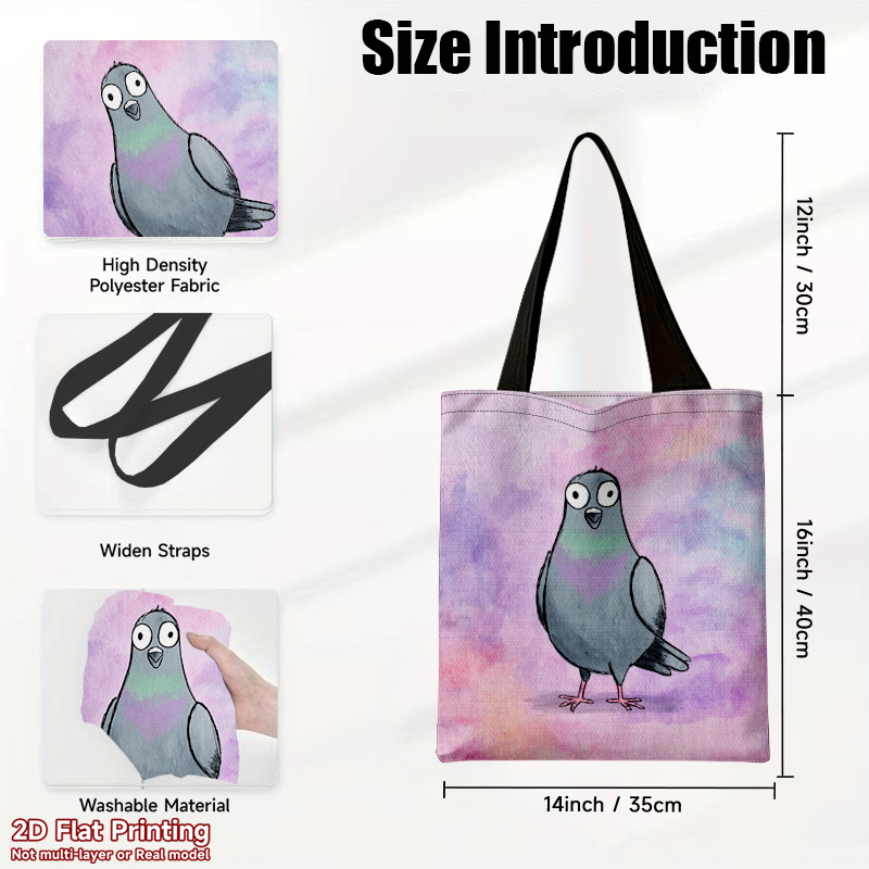 TEMU Borsa con disegno di con a cuore, 1 pezzo, 2D piatta, adatta come regalo per uso , pendolarismo, scuola, spiaggia, e qualit�, accessori estivi,
