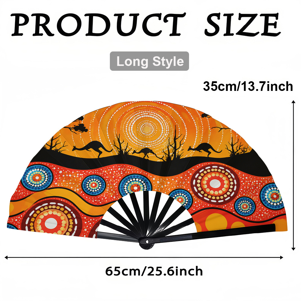 TEMU A Women's Folding Fan, Australian-style Animal Folding Fan, Summer Folding Fan, Holiday Gift, Birthday Gift Folding Fan, Party Folding Fan,