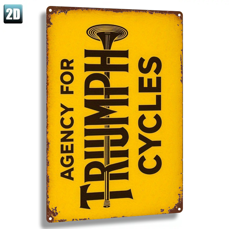 TEMU 2d Flat, 1pc, Metal Sign, "vintage Cycles Iron ".inspirational Metal Plaque For Home, Office, Cafe, Bar, Door Plaque, 8x12inches(20x30cm)