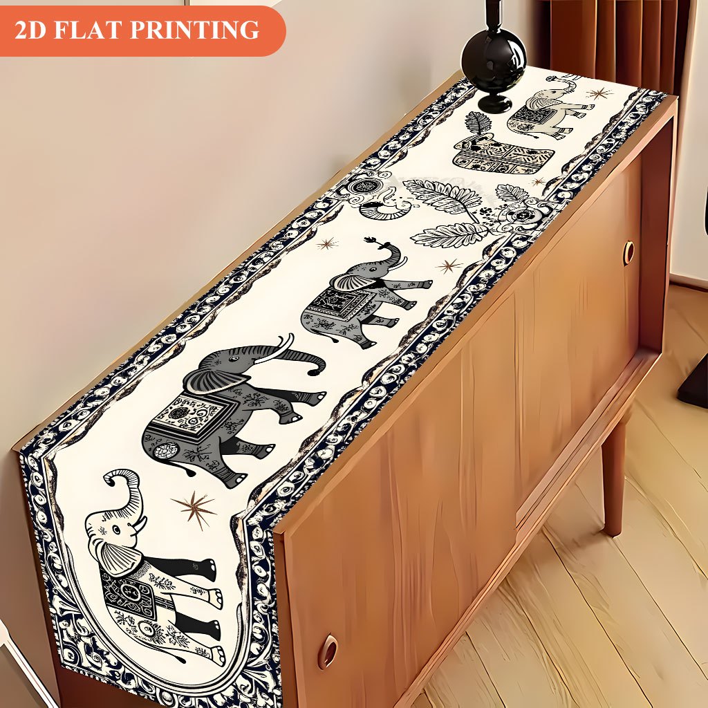 TEMU 2d Flat Tablecover 1pc, Decorative Parade, Washable Rectangular Kitchen Tablecloth, Suitable For Event Setups, Banquets, Picnics, And Festive
