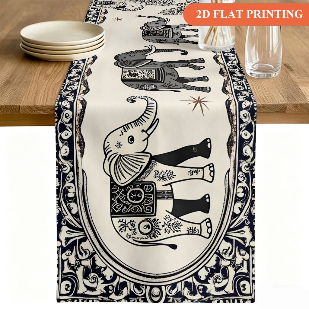 TEMU 2d Flat Tablecover 1pc, Decorative Parade, Washable Rectangular Kitchen Tablecloth, Suitable For Event Setups, Banquets, Picnics, And Festive