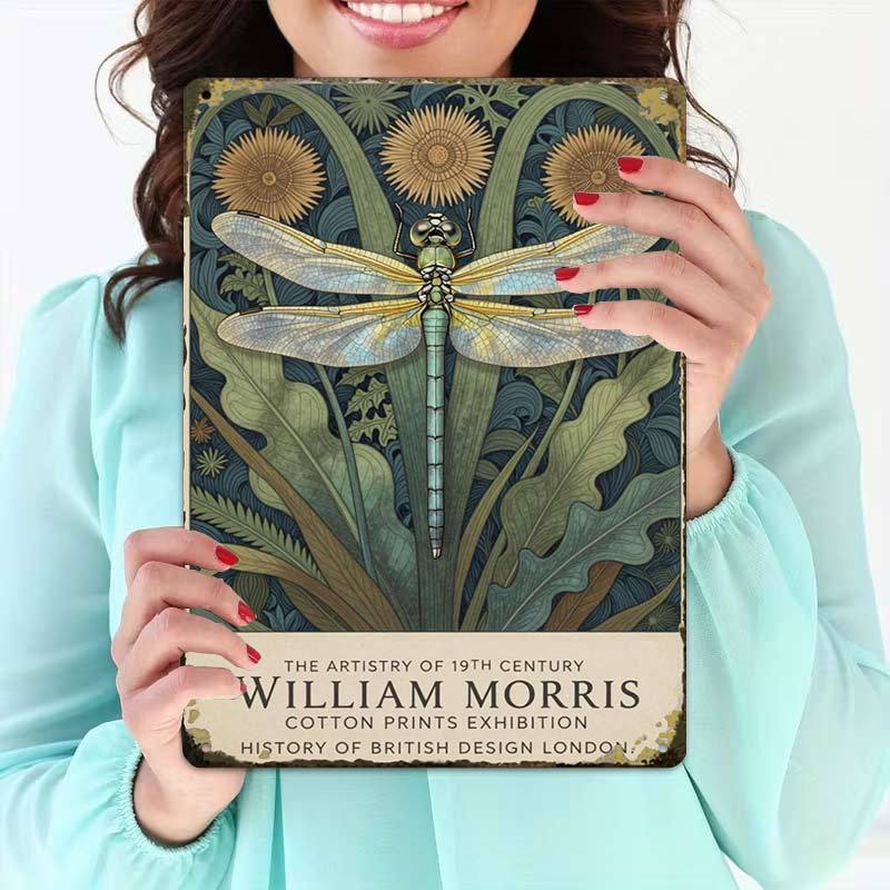 TEMU 2d Flat - 2d Flat1pc, William Dragonfly Art Tin Sign -8x12 Wall Art Gift For Decor|iron Construction, Metal Wall Art Decor