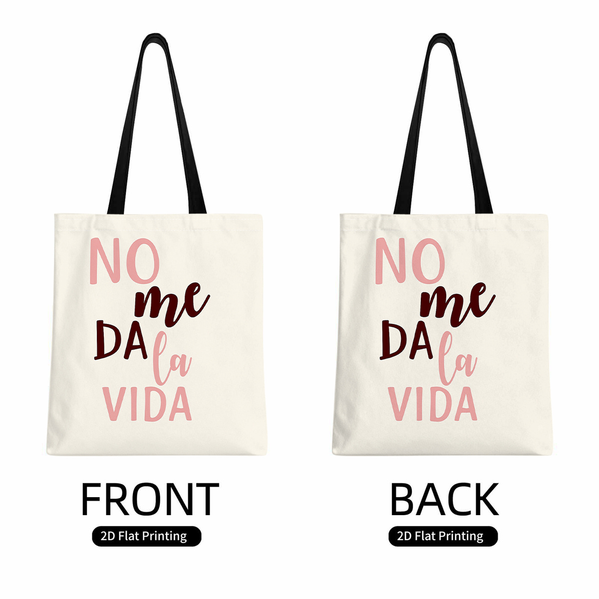 TEMU 1 Bolso bandolera con diseño de impresión 2D de en español "Dont Give Up", adecuado para compras y envoltura de regalos, accesorio casual,
