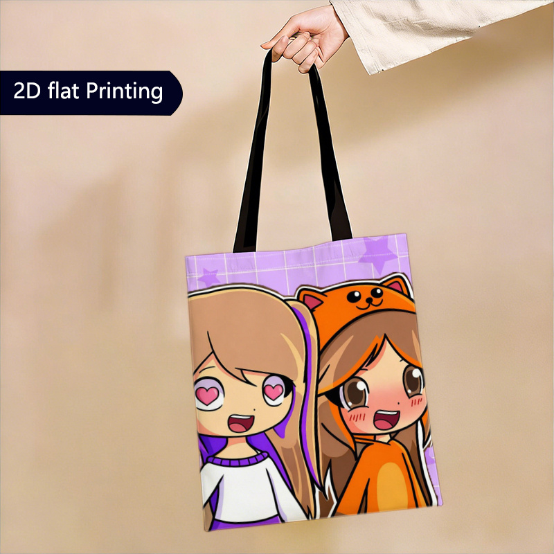 TEMU Bolsa de compras A Lynamandarina con estampado de cara, bolso tote fácil de limpiar, adecuado para varios y regalos de vacaciones, regalos de