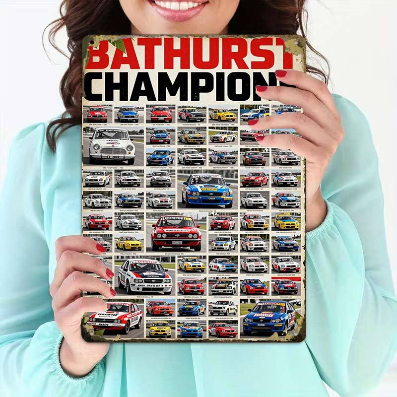 TEMU 2d Flat - 2d Flat1pc, Champions Vintage Racing Poster Creative Tin Sign -8x12 Wall Art Gift For Decor|iron Construction, Metal Wall Art Decor
