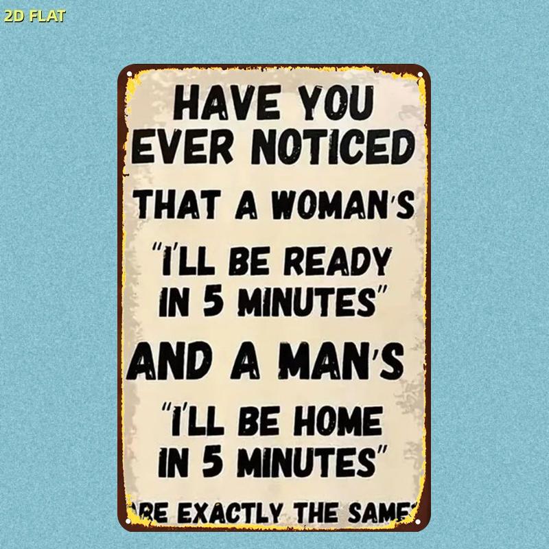 TEMU 2d Flat, Retro Style "have You , When Women Say ' In , ' Men Say ' In , ' ?" Wooden Plaque, Suitable For Indoor, Garden, Outdoor, Home, Office