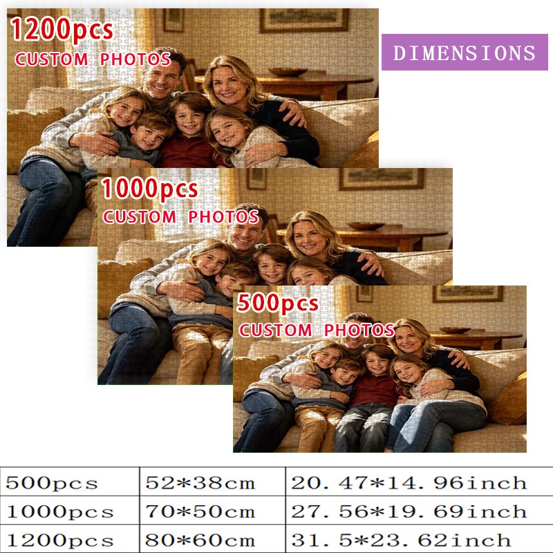 Personalized Photo Puzzle Customization with Gift Box Packaging