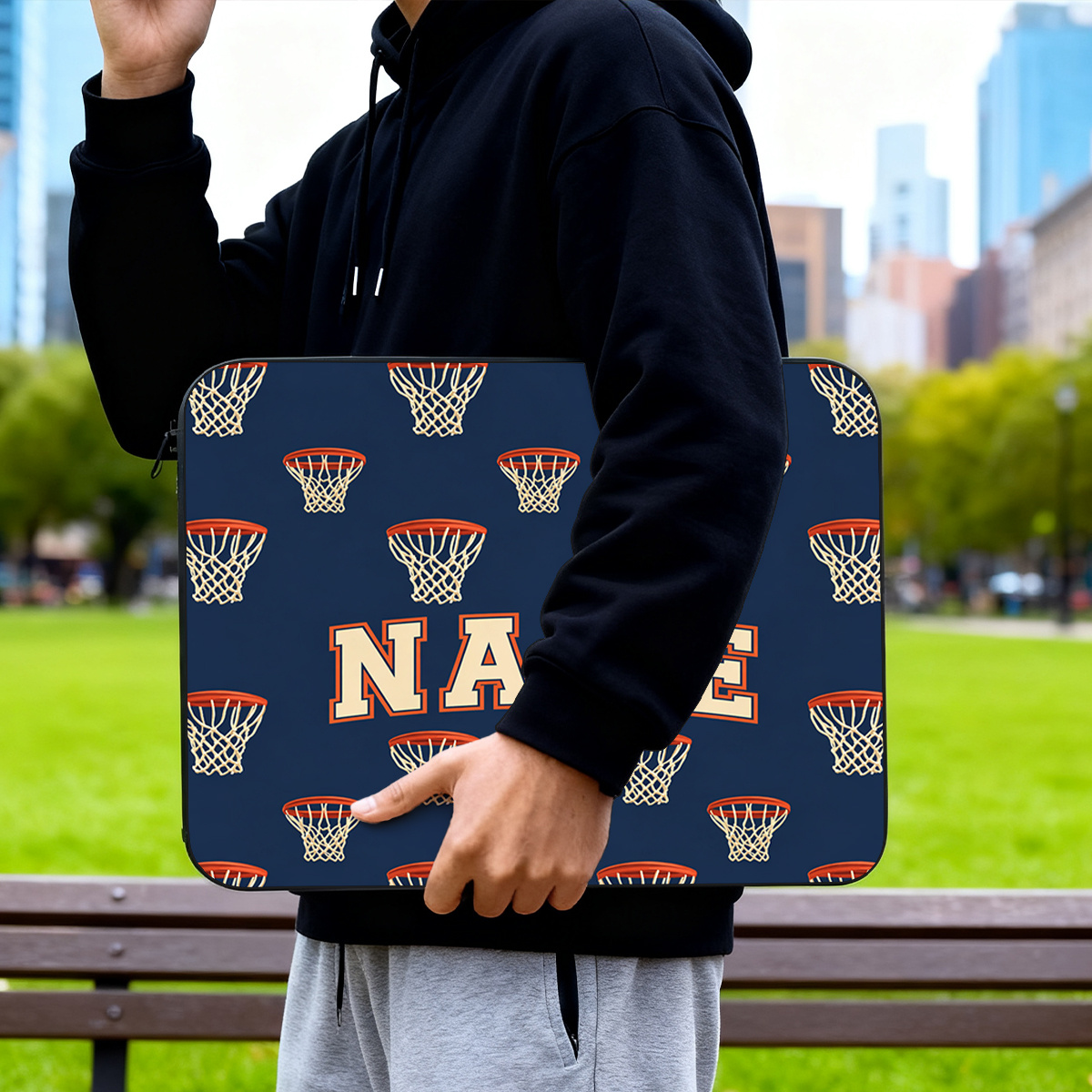 Custom Basketball Hoop Sleeve Case for 25.4-43.18cm Laptops