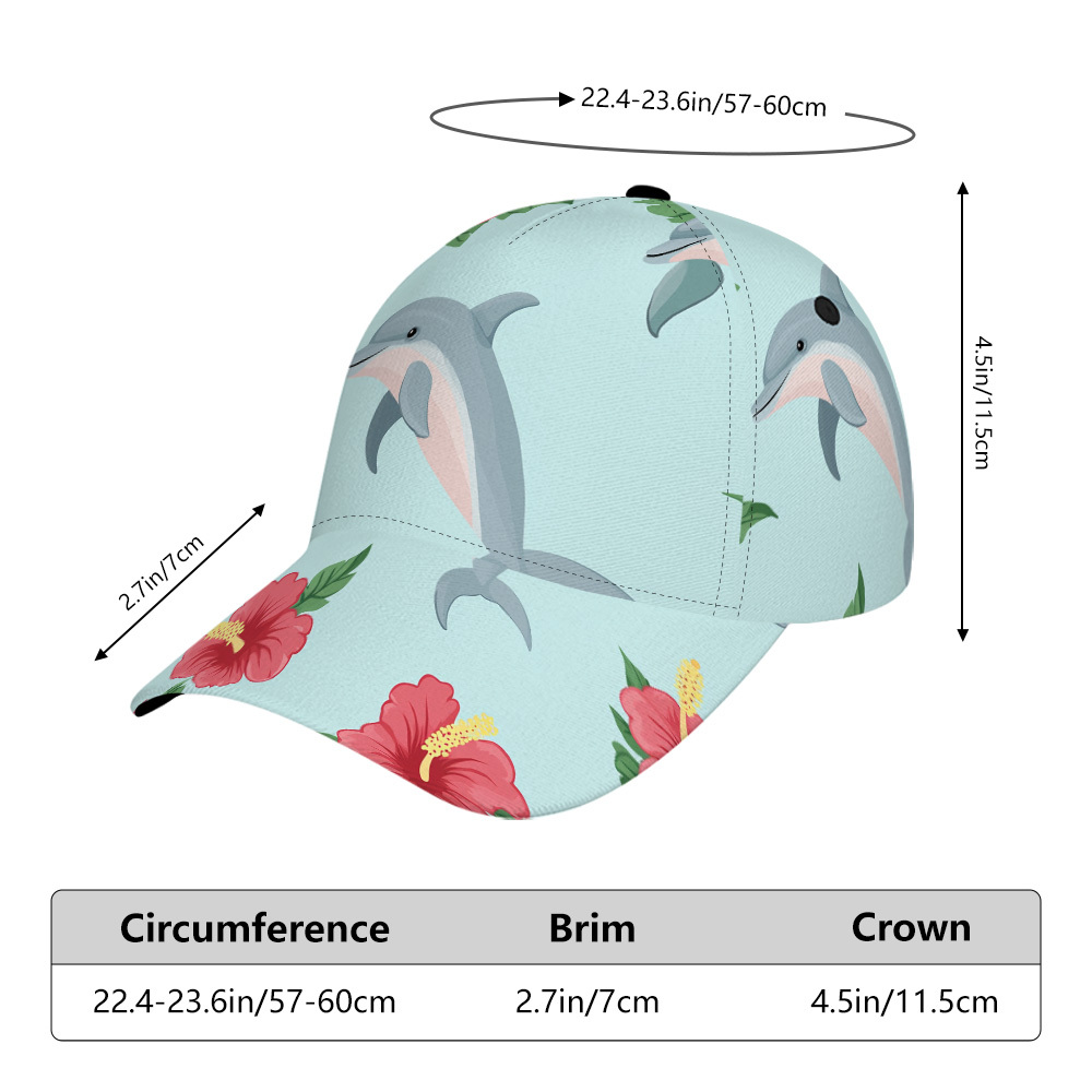 1pc adjustable snapback baseball cap with   hibiscus print duckbill hat lightweight suitable for travel vacation daily wear suitable for casual outdoor hat with hawaiian 2d flat