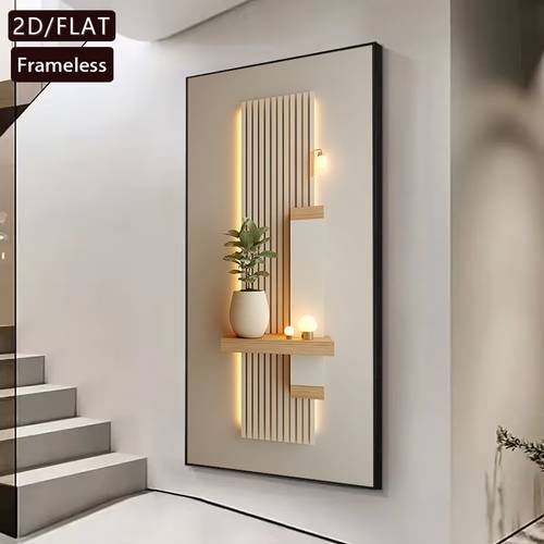 2d flat 2d flat 2d flat 1pc 27 56 x 55 12in 70 x 140cm large wall paintings frameless modern minimalist wall decor with shelves plant lamp canvas art print art wall art canvas painting art for kitchen modern canvas poster wall posters prints dec