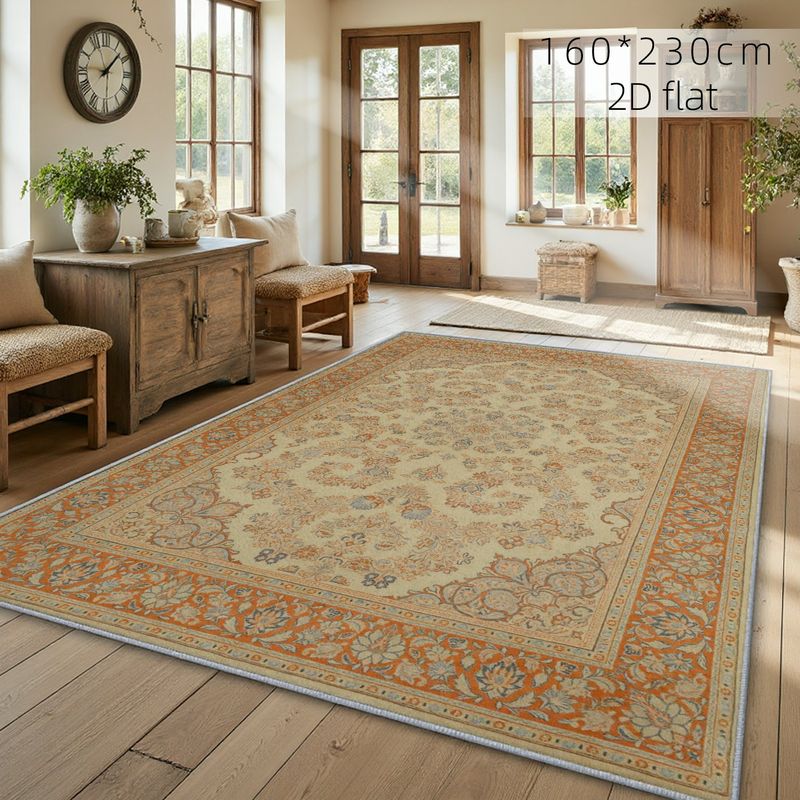 1 tappeto   in velluto 850g/m² con motivo   vintage, elegante decorazione per la casa, ultra-  antiscivolo lavabile in lavatrice, per soggiorno, camera da letto e ufficio, tappeto per zone ad    , tappeto  , regalo di natale