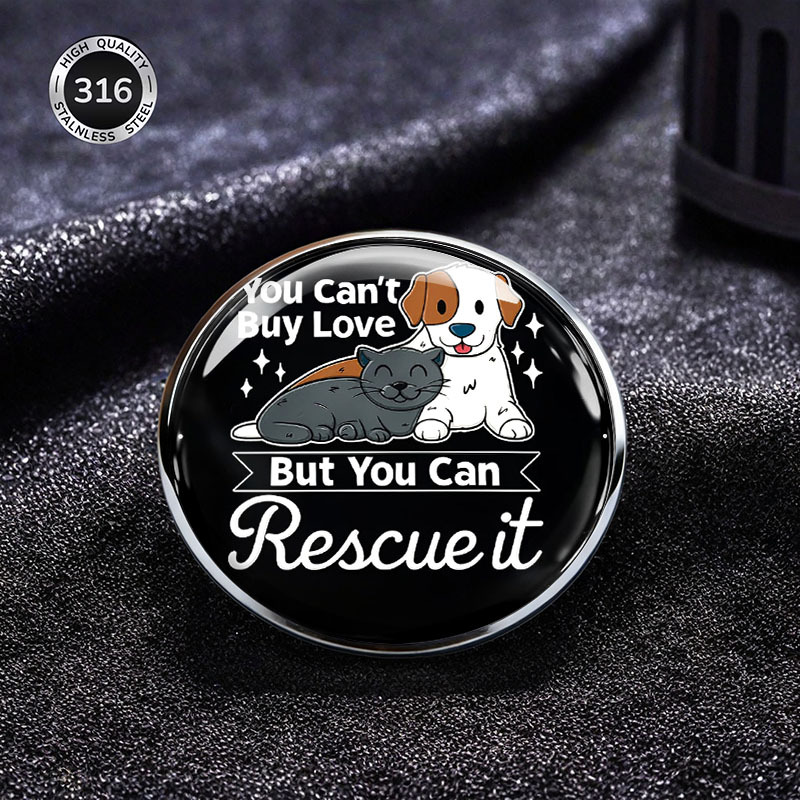 TEMU You Buy Love But You Can Themed Stainless Steel Lapel Pin Cute Accessory For Backpacks Jackets Hats Durable Rustproof Scratch Resistant Animal
