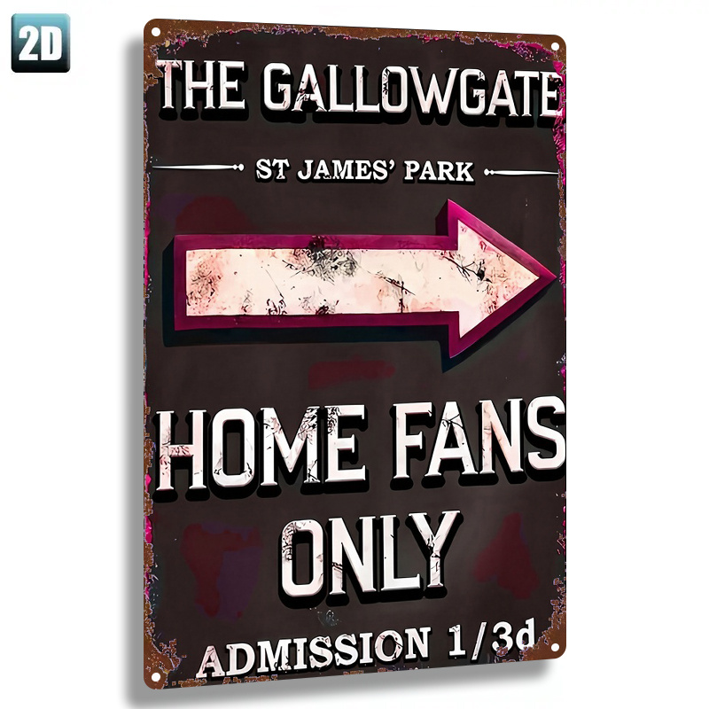 2d flat 1pc metal sign painting 2d flat gallowgate       sign inspirational metal plaque for home   bar door plaque 8x12 inches 20x30cm 2d flat