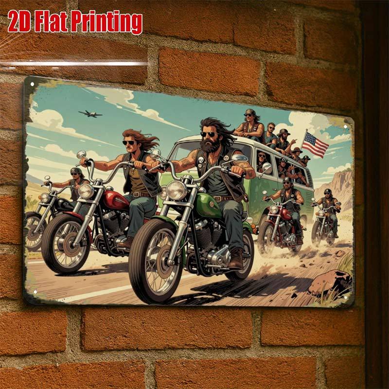 TEMU 2d Flat, 2d-flat 1pc, Ride Art Print,creative Tin Sign Garage Decoration, Lettering, Highquality Print, Home Decorators, 2d Flat, Perfect For